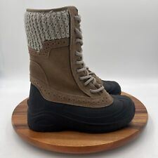 Usado, Botas de invierno talla 8 Itasca para mujer boreales impermeables con cordones tostadas - cuello tejido segunda mano  Embacar hacia Argentina