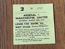Ticket 1973 arsenal for sale  DUNMOW
