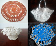 Lote de 3 linha de mesa vintage romena feita à mão crochê década de 1950 artesanato decoração de renda, usado comprar usado  Enviando para Brazil