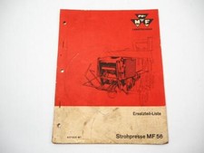 Massey Ferguson MF 56 Prasa do słomy Lista części zamiennych Katalog części zamiennych 1965 na sprzedaż  Wysyłka do Poland