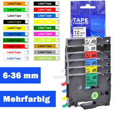 Schriftband Kompatibel für Brother P-Touch PT E100 D200 H300 1000 1010 6-36mm comprar usado  Enviando para Brazil