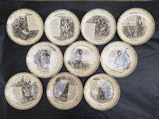 Série assiettes texte d'occasion  France