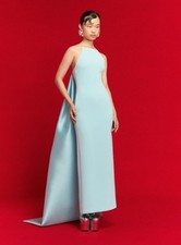 Vestido maxi autêntico Solace London Ulla azul ártico Reino Unido 6, usado comprar usado  Enviando para Brazil