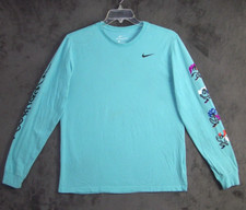 Camisa Nike Adulto Grande Turquesa Gráfica Edição Limitada Manga Longa Masculina Ativa comprar usado  Enviando para Brazil