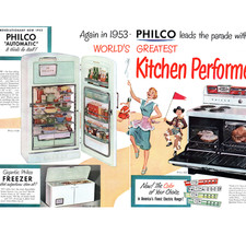 Usado, 1953 Philco Geladeira 1138 Freezer H-183 839 Geladeira Vintage Grande IMPRESSÃO ANÚNCIO comprar usado  Enviando para Brazil