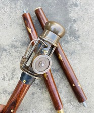 Bengala de trabalho de motor a vapor de latão cabo de bengala de madeira steampunk presente, usado comprar usado  Enviando para Brazil