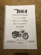 Bsa workshop manual for sale  RADSTOCK