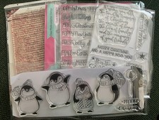 christmas clear rubber stamps for sale  HAYWARDS HEATH