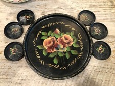 Vintage handpainted tole for sale  Bloomfield