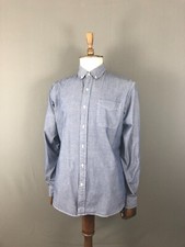 Camisa masculina Edwin azul algodão com botões tamanho G, usado comprar usado  Enviando para Brazil