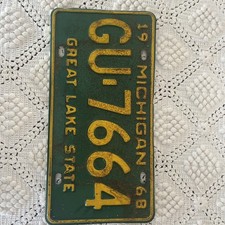 1968 michigan license plate for sale 1968 michigan license plate for sale Miami