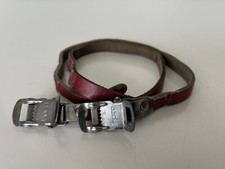 Sangles De Cale-Pieds CHRISTOPHE 70s 80s Toe Clip Straps (Red) (Pair) (Leather) comprar usado  Enviando para Brazil
