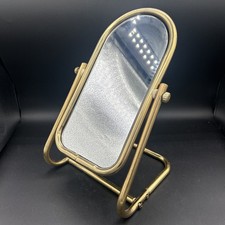 Espelho de vaidade, vintage anos 80 Commodore dourado tubular mesa giratória decoração maquiagem comprar usado  Enviando para Brazil