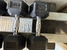 Rubber hex dumbells for sale  INGATESTONE