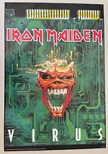 IRON MAIDEN, VÍRUS, RARO, AUTÊNTICO, OFICIAL, PÔSTER DE 1996, ÚLTIMO!! comprar usado  Enviando para Brazil