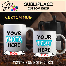 Taza de café personalizada. Texto personalizado 11 OZ-15 OZ. Tazas fotográficas |2 caras impresas|, usado segunda mano  Embacar hacia Argentina