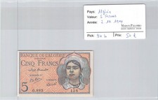 Billet algerie francs d'occasion  Toulon-