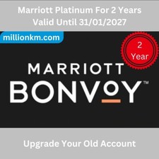 Upgrade de status Marriott Platinum até fevereiro de 2027, 20+ anos vendedor confiável comprar usado  Enviando para Brazil