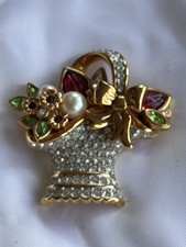 Spilla swarovski cestino usato  Italia