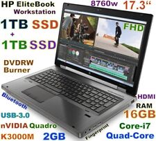 Workstation HP 8760w 17.3" alta definição total i7-Quad 2TB SSD 16GB DVDRW Quadro K3000M 2GB comprar usado  Enviando para Brazil