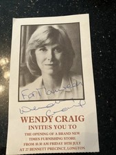 Wendy craig autographed for sale  STONE