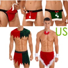 Usado, Roupa íntima masculina sexy data de Natal noite lingerie Papai Noel fantasia cosplay comprar usado  Enviando para Brazil