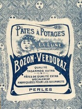 Bolsa de massas antiga Paris França linho estampado de fábrica La Lune PARIS têxtil antiga comprar usado  Enviando para Brazil