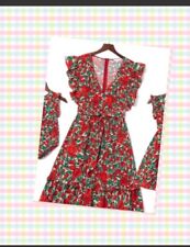 Robe rouge floral d'occasion  Gaillard