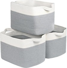 Cestas de armazenamento Kntiwiwo para organizar cestas de armazenamento de corda 15”x11”x10” para ela, usado comprar usado  Enviando para Brazil