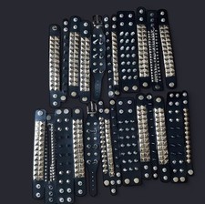 25 peças pulseira gótica de couro ecológico cravejada Spike Punk “PACOTE DE PULSEIRA THE KING” comprar usado  Enviando para Brazil
