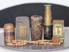 Rosário antigo esculpido em caveira mala, objetos marítimos, arte napoleônica, caixas de rapé. comprar usado  Enviando para Brazil