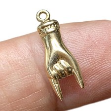 Pingente Figa LUX Vintage Ouro 14k, Berloque Mano Cornuto, Oco comprar usado  Enviando para Brazil