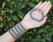 Pulseira de contas de hematita arco-íris: cristais redondos de 8 mm (pulseira elástica natural) comprar usado  Enviando para Brazil