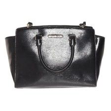 Michael Kors, torebka, Selma, damska, skóra, czarna, 32,5, 15,5, 23,5 cm #Yrb, używany na sprzedaż  PL