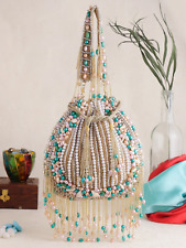 Usado, Designer moti trabalho bordado bolsa Potli presente de casamento bolsa exclusiva bolsa de noiva HN comprar usado  Enviando para Brazil