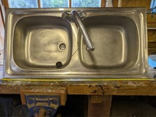 Double sink stainless for sale  WALSALL