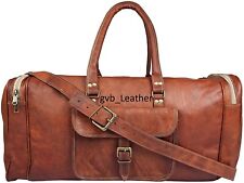 Bolsa masculina de viagem de couro genuíno americana bagagem vintage academia Duffle Weekender comprar usado  Enviando para Brazil