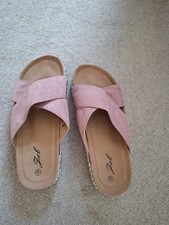 Pink suede mules for sale  BURNLEY