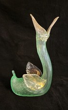 Vaso de cisne de Murano escultura com aventurina dourada soprada à mão 11” de altura vidro artístico , usado comprar usado  Enviando para Brazil