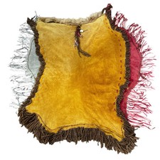 Cobertor de couro com franjas feito à mão acabamento de pele e miçangas de caveira decoração boho rústica comprar usado  Enviando para Brazil