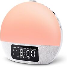 Despertador nascer do sol com ruído branco, 25 sons, 17 luzes, alarmes Bluetooth comprar usado  Enviando para Brazil
