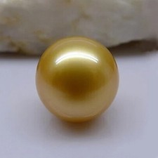Pérola solta natural redonda AAAA 12-13mm ouro mar do sul meio furo comprar usado  Enviando para Brazil