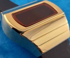 Relógio masculino retrô raro anos 70 estilo vintage antigo LED LCD DIGITAL 12 e 24 horas H G comprar usado  Enviando para Brazil