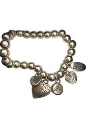 Silver beaded charm for sale  UK