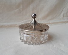 Zuckerdose kristallglas silber gebraucht kaufen  Lübeck