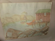 Vintage nautical watercolor for sale  Deep River