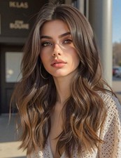 Perruque synthétique brune d'occasion  Artix