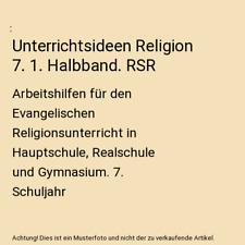 Unterrichtsideen religion halb gebraucht kaufen  Trebbin