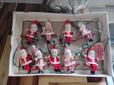 Luzes de Natal vintage NOMA fiadas algodão feltro Papai Noel no balanço funciona Natal  comprar usado  Enviando para Brazil