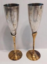 Champagne flutes brass for sale  Essex